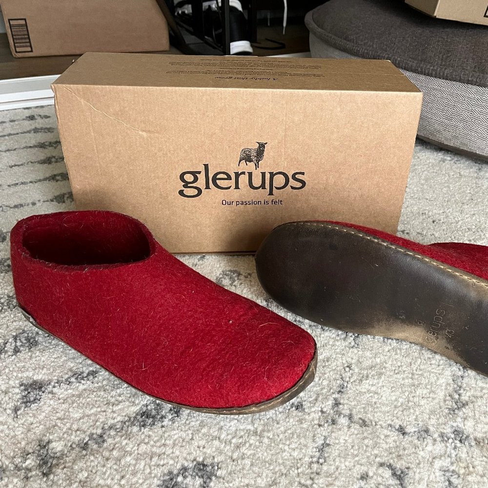 Glerups Wool Slippers Unisex Size 43